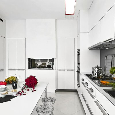 Interiors of the Kitchen in a Modern Apartment