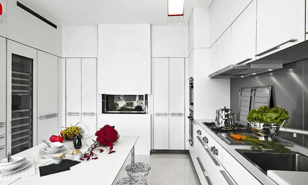 Interiors of the Kitchen in a Modern Apartment